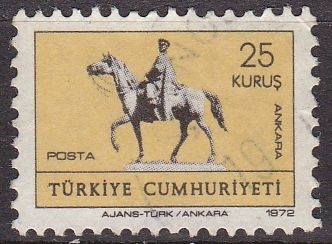 Turquia 1972 Scott 1911 Sello º Estatua a Caballo de Kernal Ataturk Turquie Turkia Ankara
